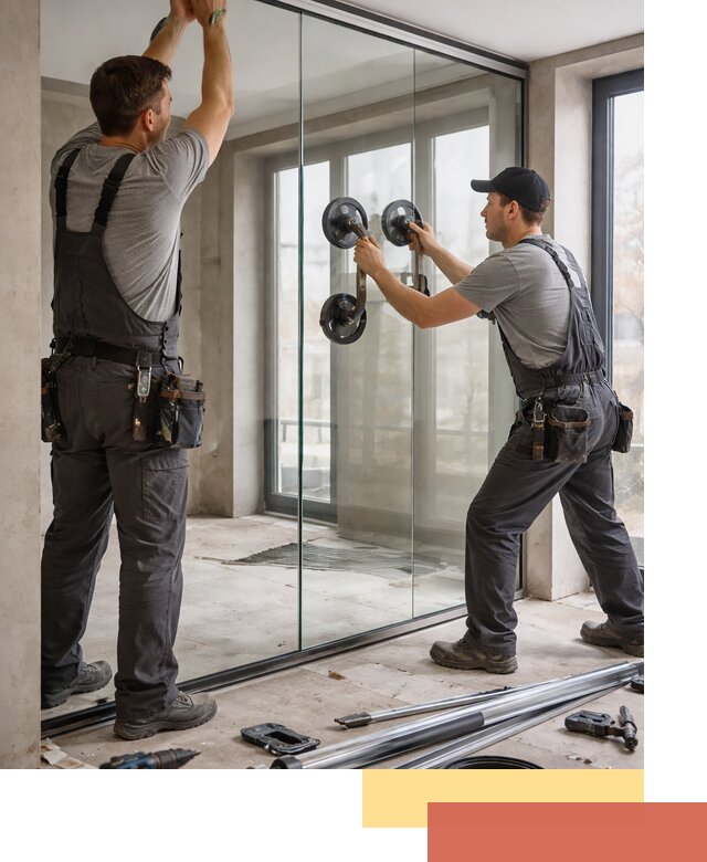 Цельностеклянные перегородки под ключ в Сургуте