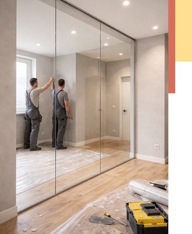 Безрамные стеклянные перегородки в Сургуте — монтаж от 9711 руб. | ОТДЕЛОЧНИК-Срг