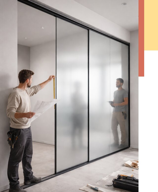 Матовые стеклянные перегородки в Сургуте от 8689 руб. — монтаж и установка | ОТДЕЛОЧНИК-Срг