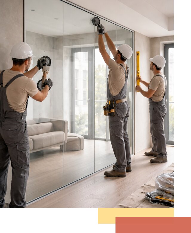 Перегородки из закаленного стекла в Сургуте для офисов и квартир