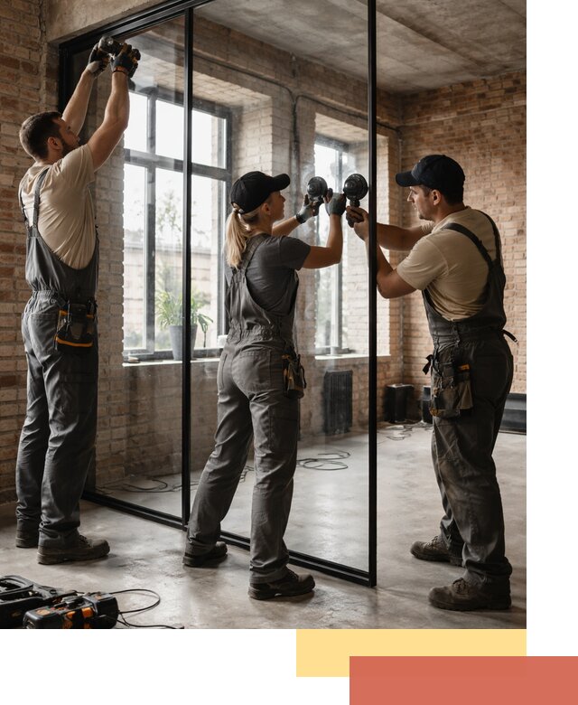 Стеклянные перегородки лофт — изготовление и монтаж в Сургуте