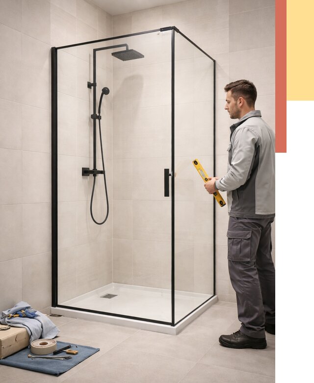 Стеклянные перегородки для душа в Сургуте от 12778 руб. | Монтаж под ключ — ОТДЕЛОЧНИК-Срг