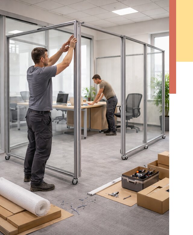 Мобильные офисные перегородки в Сургуте от 12778 руб. — установка под ключ | ОТДЕЛОЧНИК-Срг