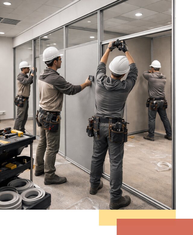 Мобильные офисные перегородки под ключ в Сургуте