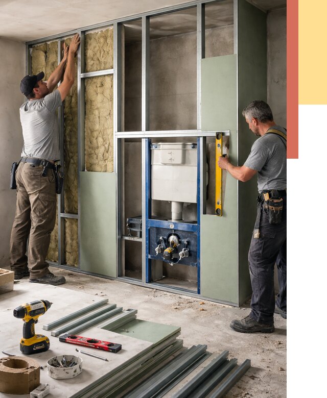 Установка сантехнических перегородок в Сургуте от 8689 руб. | ОТДЕЛОЧНИК-Срг