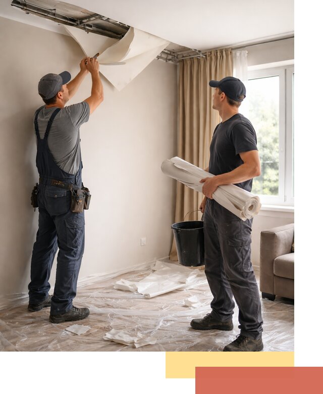 Демонтаж натяжного потолка в Сургуте быстро и аккуратно