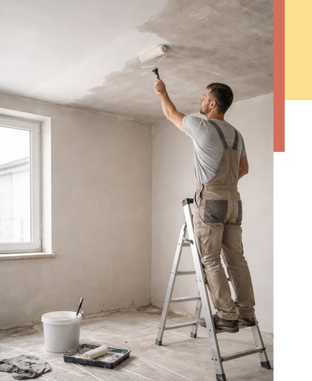 Грунтовка потолка в Сургуте от 2556 руб. — быстро и недорого | ОТДЕЛОЧНИК-Срг