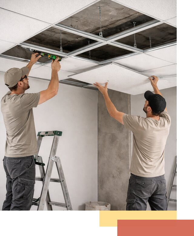 Монтаж потолка Армстронг под ключ в Сургуте