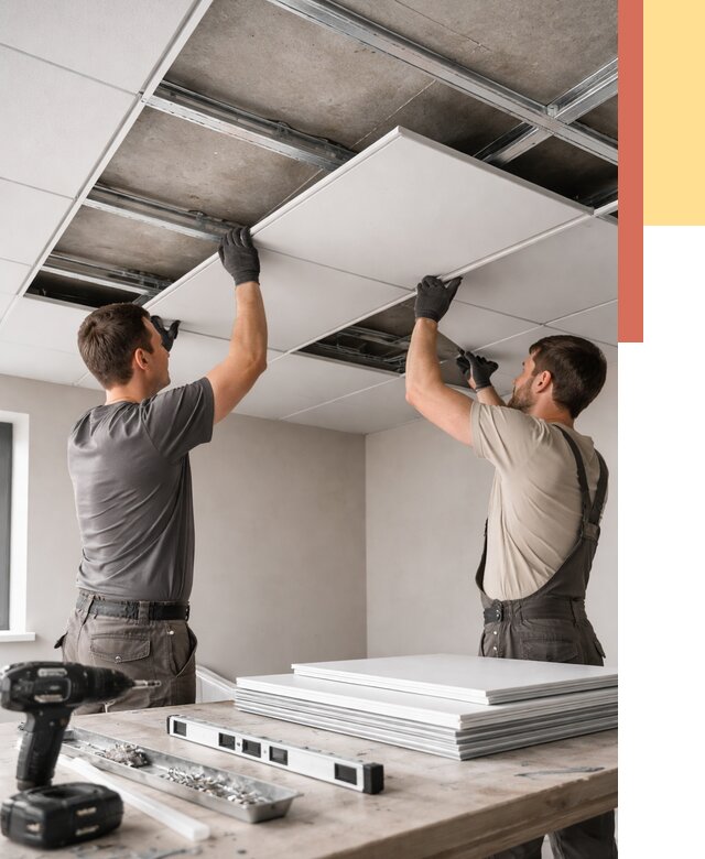 Монтаж кассетного потолка в Сургуте от 4600 руб/м2 — установка и сборка | ОТДЕЛОЧНИК-Срг