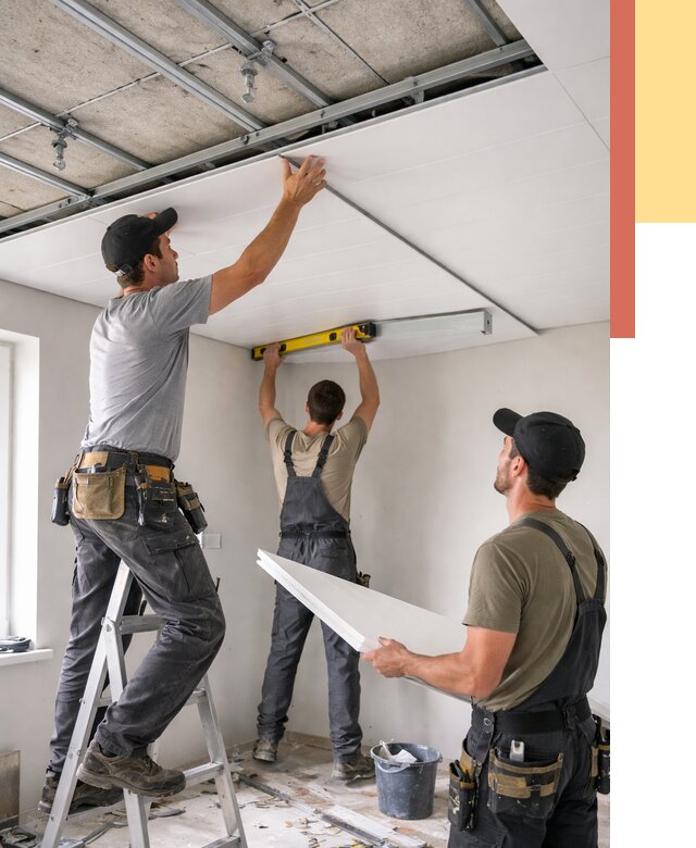 Монтаж потолка из ПВХ панелей в Сургуте от 3578 руб./м2 — быстро и недорого | ОТДЕЛОЧНИК-Срг