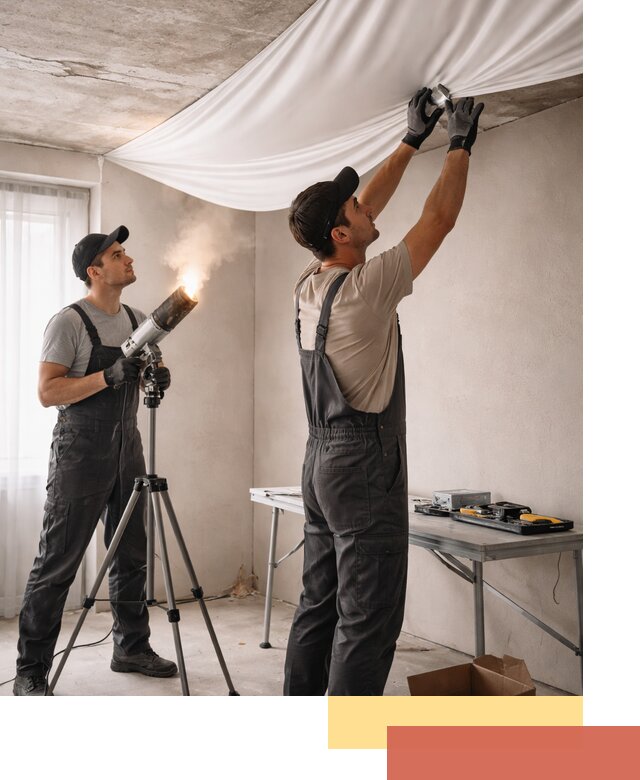 Установка натяжного потолка под ключ в Сургуте