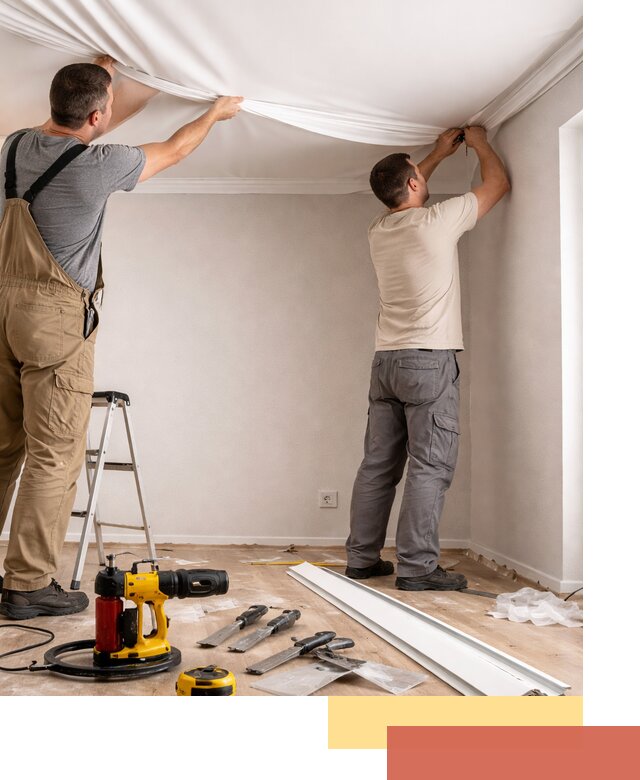 Монтаж ПВХ натяжного потолка в Сургуте качественно и быстро