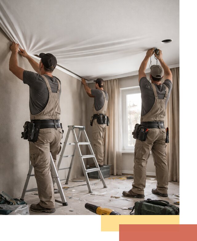 Монтаж матового натяжного потолка в Сургуте качественно и быстро