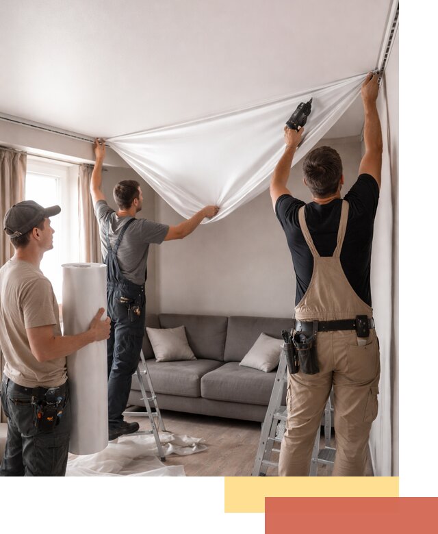 Монтаж сатинового натяжного потолка в Сургуте качественно и быстро