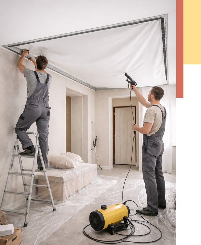 Монтаж натяжного потолка в прихожей в Сургуте от 2709 руб. под ключ | ОТДЕЛОЧНИК-Срг