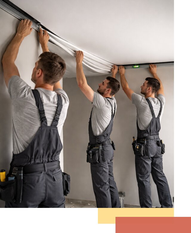 Теневые натяжные потолки в Сургуте: монтаж и отделка быстро и качественно