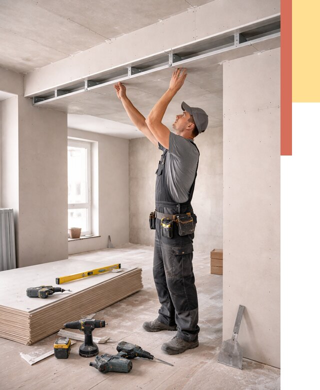 Потолок из гипсокартона с нишей в Сургуте от 1278 руб. под ключ | ОТДЕЛОЧНИК-Срг