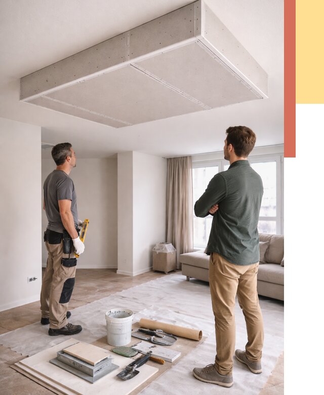 Короб на потолке из гипсокартона в Сургуте от 2249 руб. — монтаж и услуги под ключ | ОТДЕЛОЧНИК-Срг