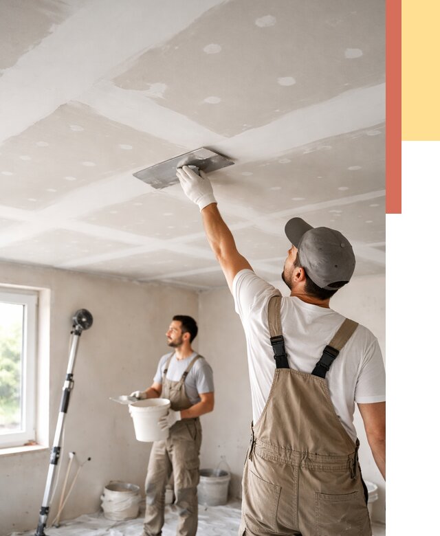 Шпаклевка потолка из гипсокартона в Сургуте от 3271 руб./м2 — услуги под ключ | ОТДЕЛОЧНИК-Срг