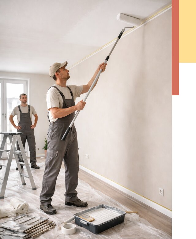 Покраска потолка из гипсокартона в Сургуте от 4600 руб./м2 — услуги под ключ | ОТДЕЛОЧНИК-Срг