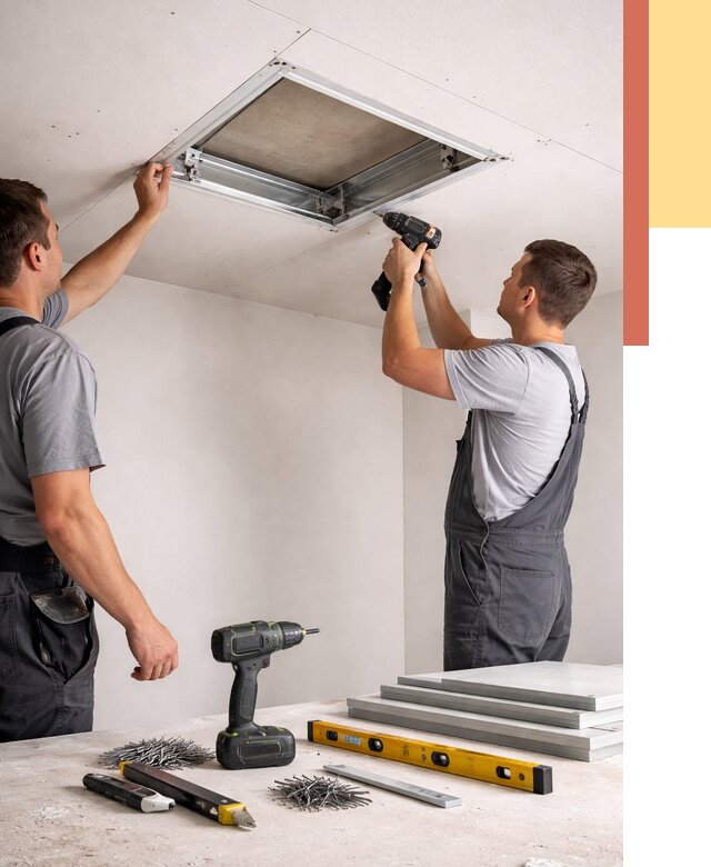 Установка люка в потолок ГКЛ в Сургуте от 2556 руб. под ключ | ОТДЕЛОЧНИК-Срг