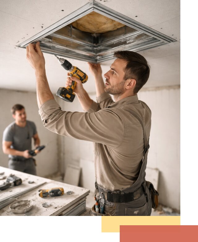 Монтаж люка в потолок из ГКЛ в Сургуте