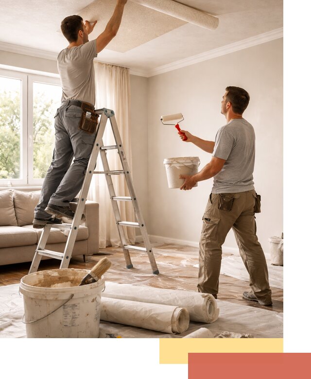 Поклейка обоев на потолок в Сургуте — качественно и быстро