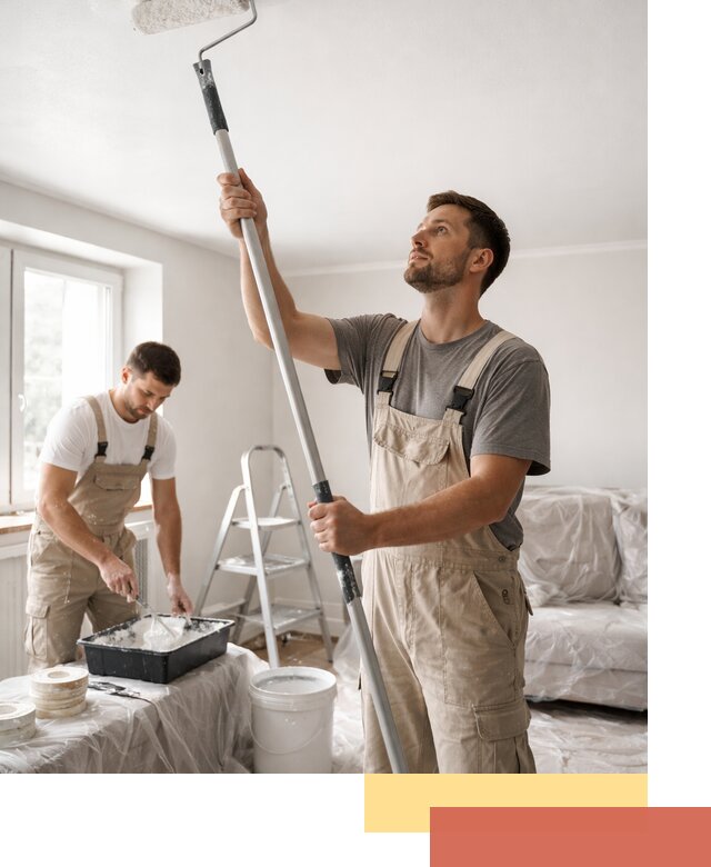 Покраска потолка водоэмульсионной краской в Сургуте