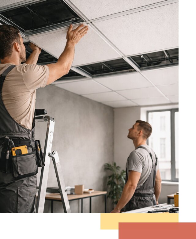 Монтаж потолочной плитки в Сургуте качественно и в срок