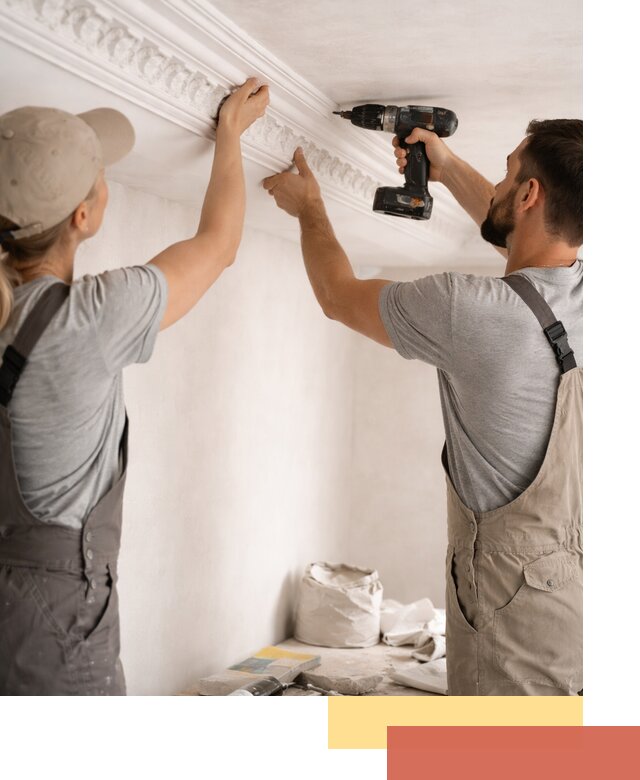 Профессиональный монтаж лепнины на потолок в Сургуте