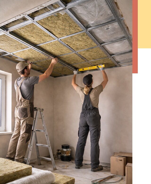 Шумоизоляция потолка в Сургуте от 1278 руб. под ключ — услуги ОТДЕЛОЧНИК-Срг